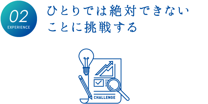 ひとりでは絶対できないことに挑戦する