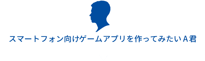 スマートフォン向けゲームアプリを作ってみたいA君