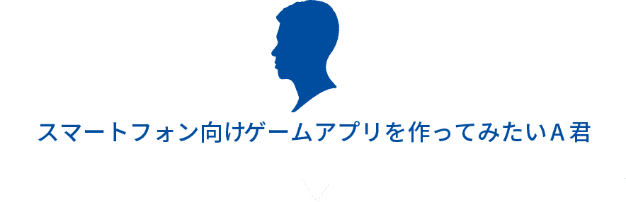 スマートフォン向けゲームアプリを作ってみたいA君