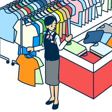 デパート勤務